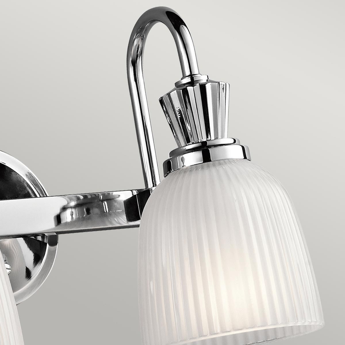 Kichler Cora 2 Light Bathroom Wall Light - Polished Chrome