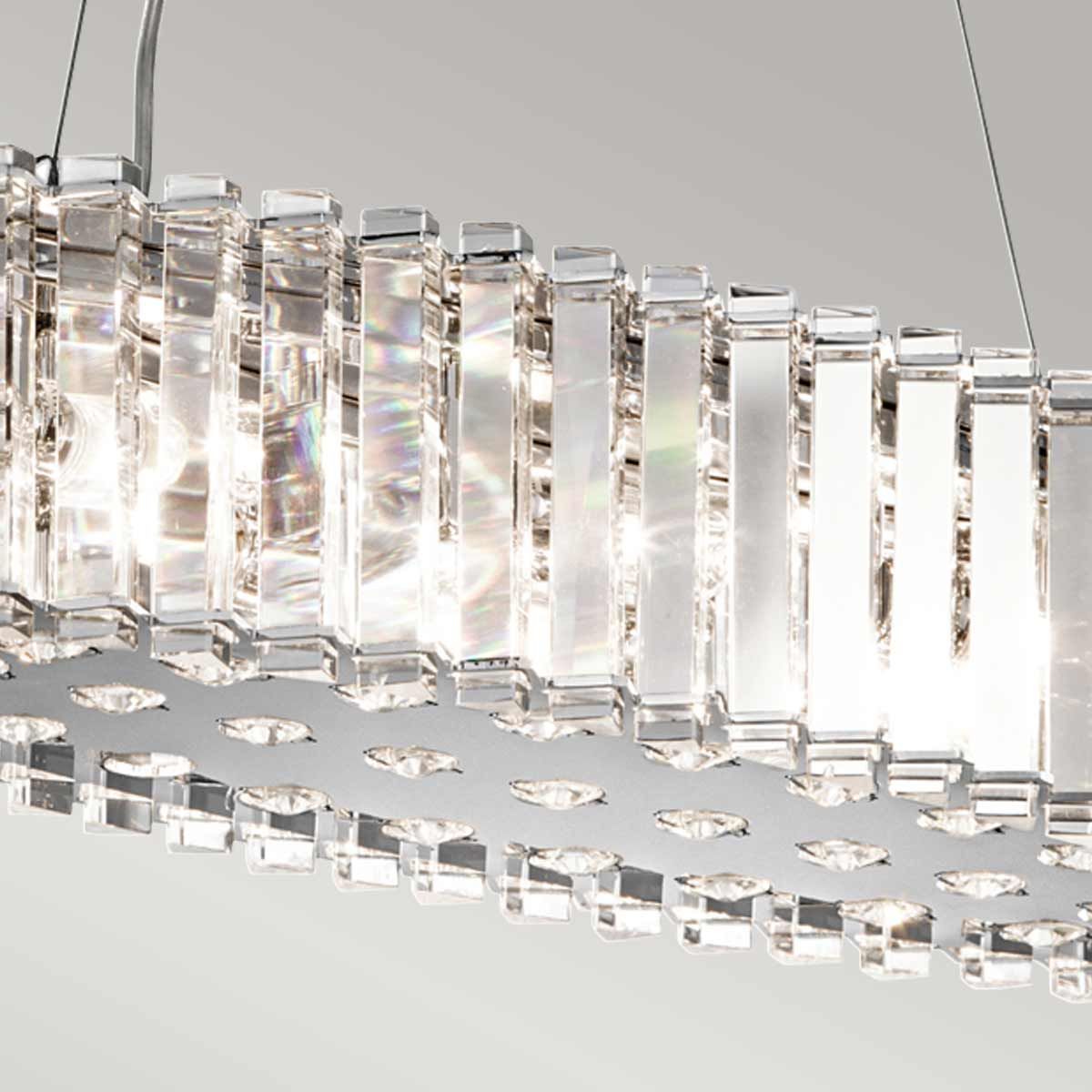Kichler Crystal Skye 8 Light Bathroom Island Chandelier - Chrome