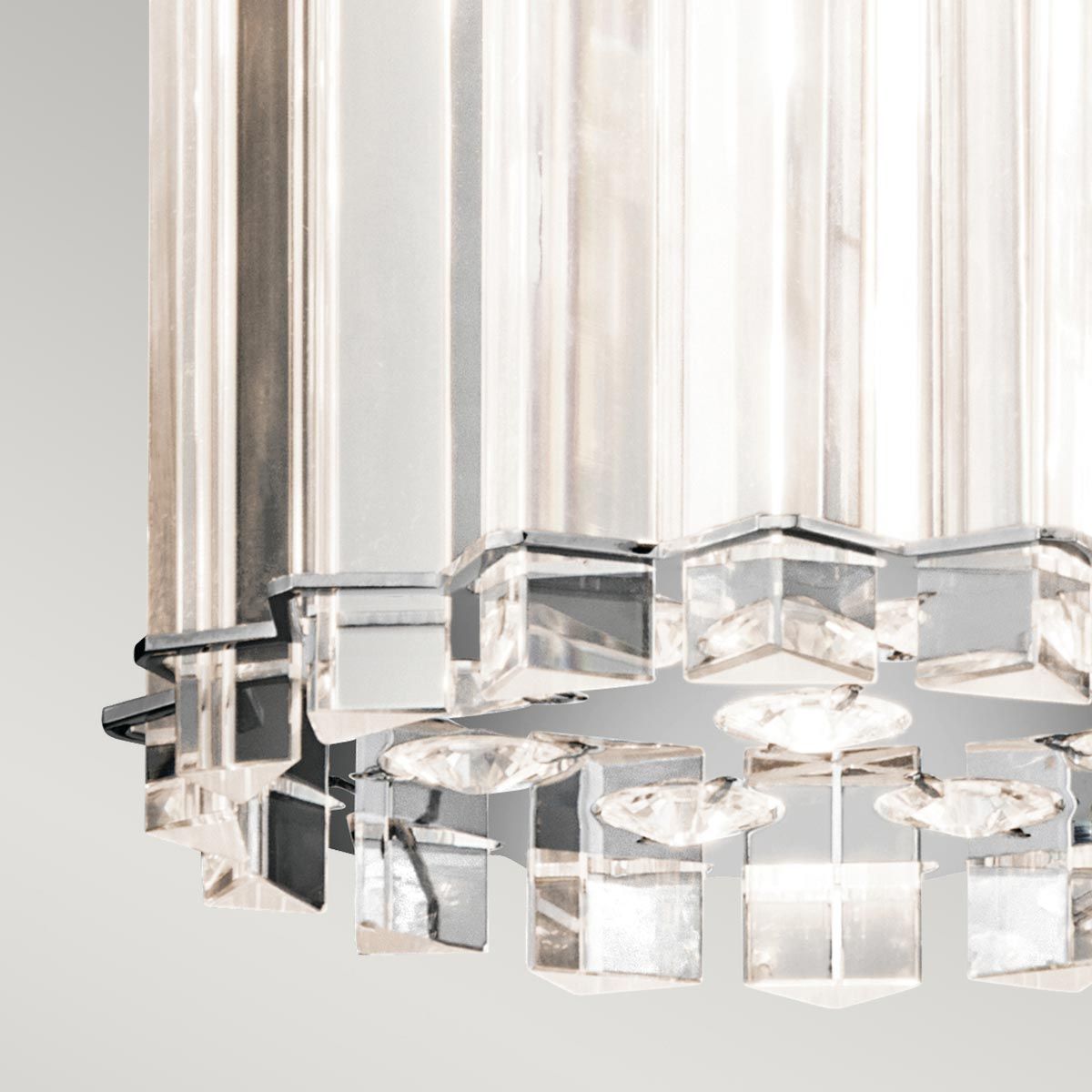Kichler Crystal Skye 2 Light Bathroom Mini Pendant - Chrome