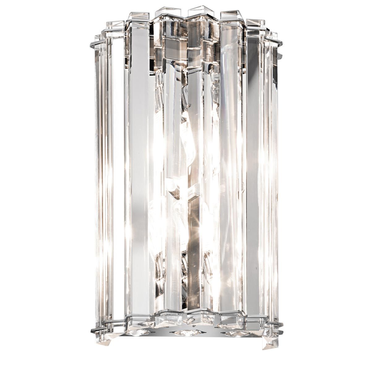 Kichler Crystal Skye 2 Light Bathroom Wall Light - Chrome