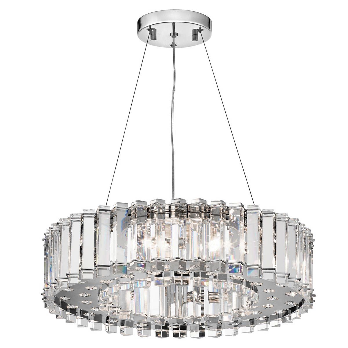 Kichler Crystal Skye 8 Light Bathroom Chandelier - Chrome