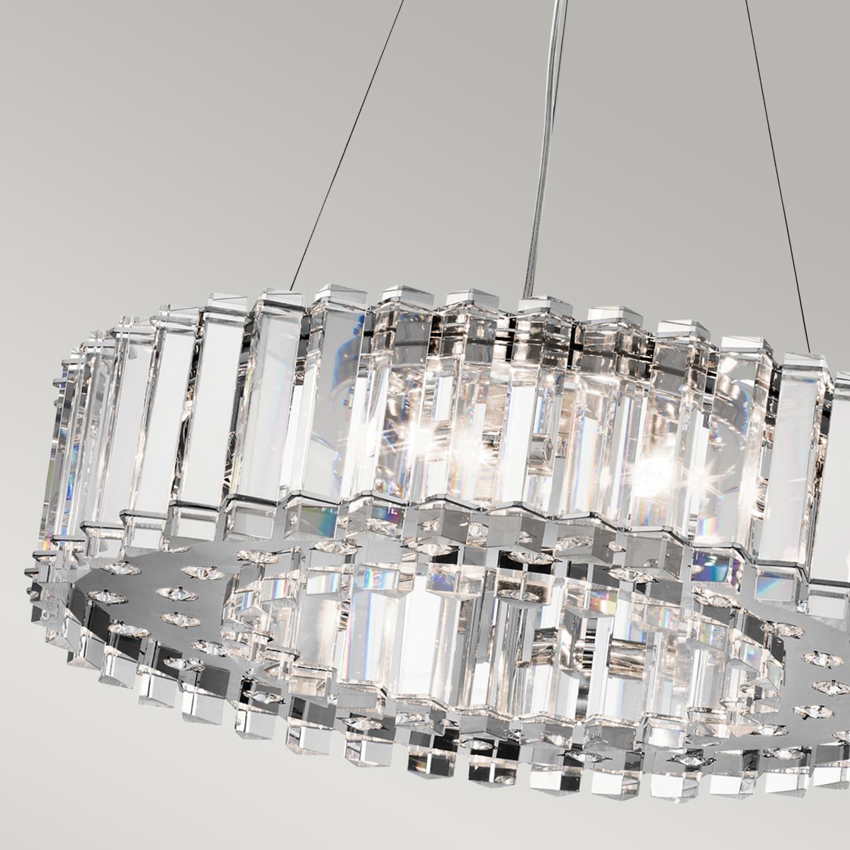 Kichler Crystal Skye 8 Light Bathroom Chandelier - Chrome