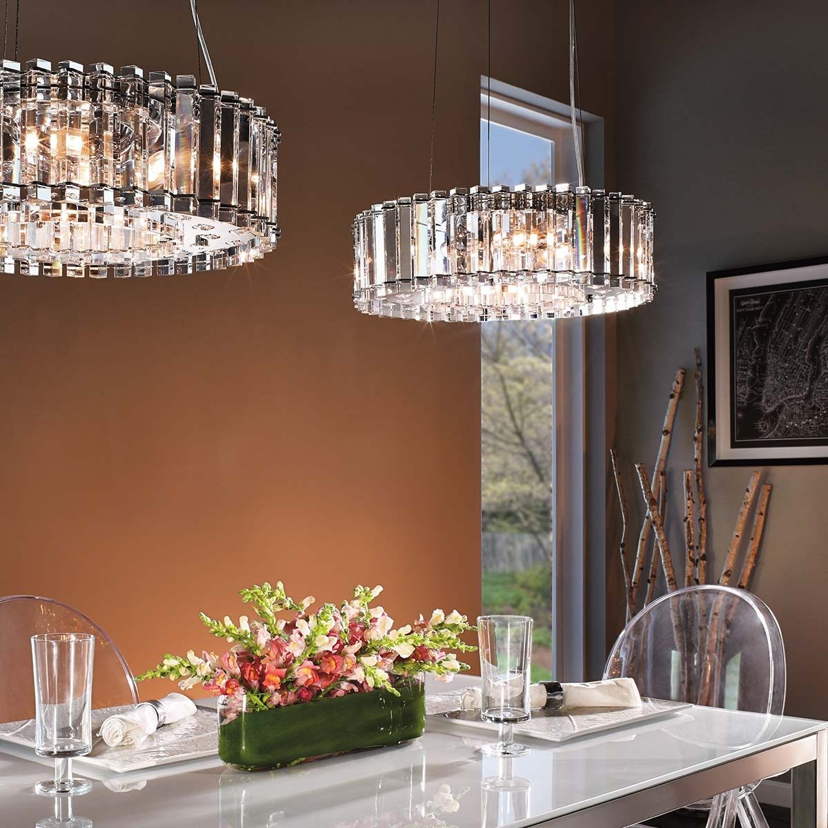 Kichler Crystal Skye 8 Light Bathroom Chandelier - Chrome