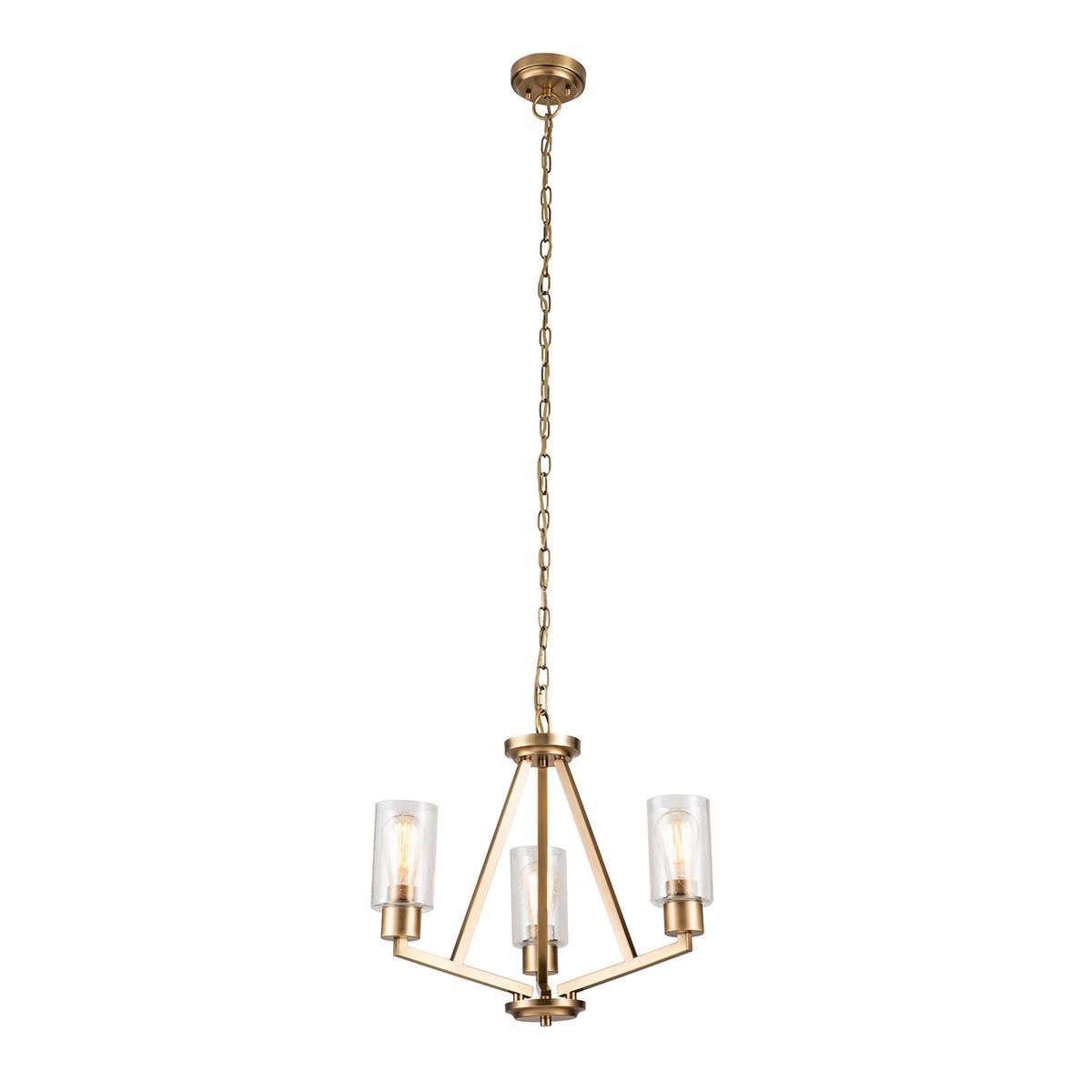 Kichler Deryn 3 Light Chandelier - Natural Brass