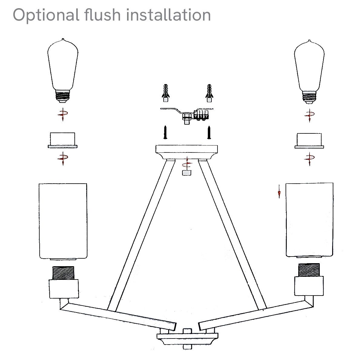 Kichler Deryn 5 Light Chandelier - Natural Brass