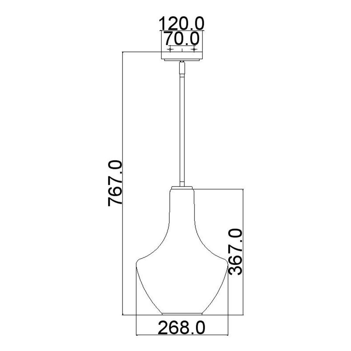 Kichler Everly Single Small Pendant - Chrome