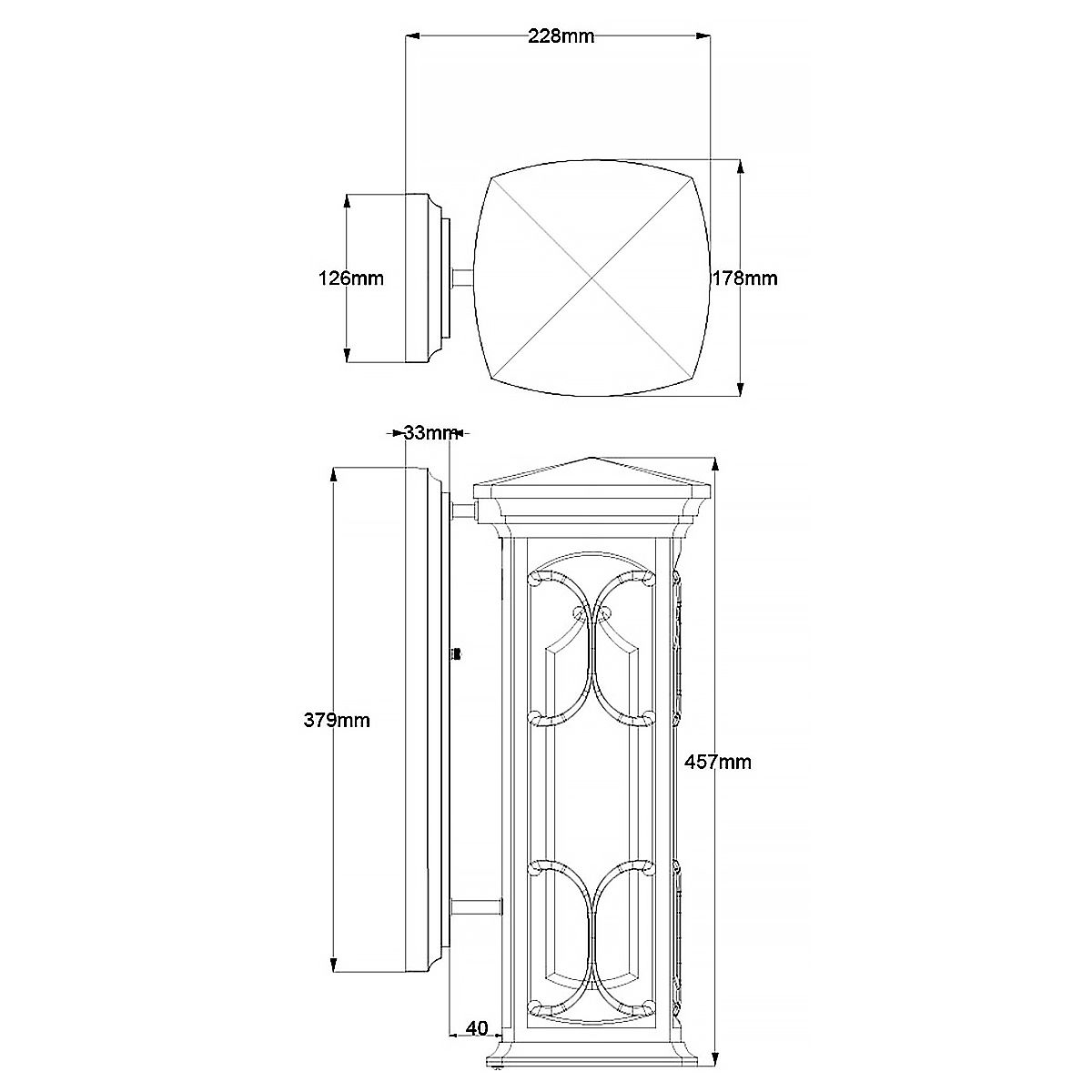 Kichler Franceasi Single Medium Wall Lantern - Olde Bronze