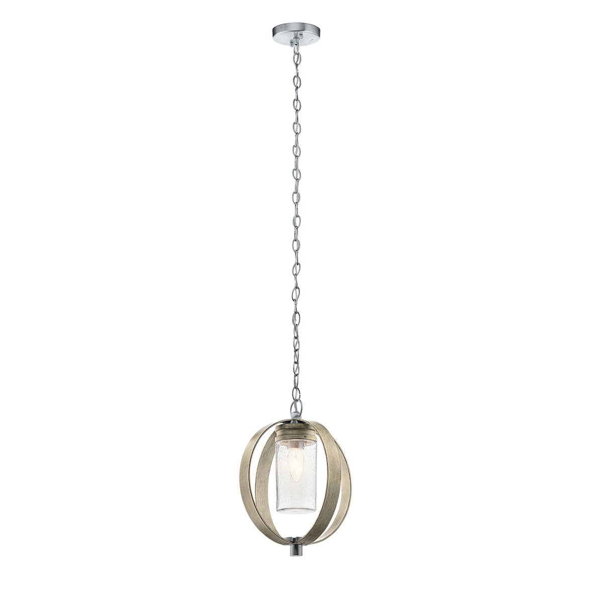 Kichler Grand Bank Single Outdoor Pendant - Distressed Antique Grey