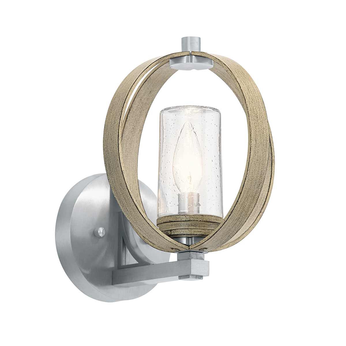 Kichler Grand Bank Single Outdoor Wall Light - Distressed Antique Grey