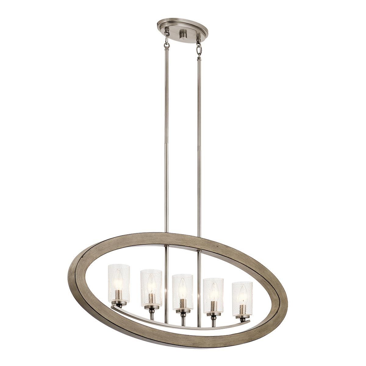 Kichler Grand Bank 5 Light Chandelier - Distressed Antique Grey