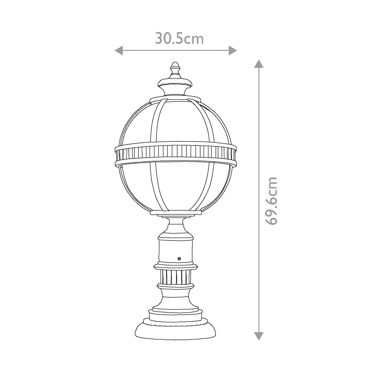 Kichler Halleron 3 Light Pedestal Lantern - Burnished Bronze
