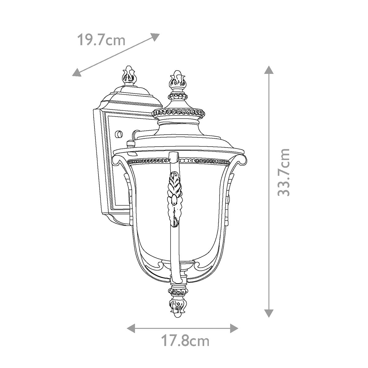 Kichler Luverne Single Small Wall Lantern - Oil Rubbed Bronze