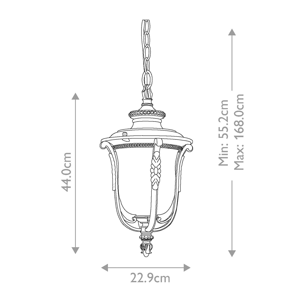 Kichler Luverne Single Chain Lantern - Oil Rubbed Bronze