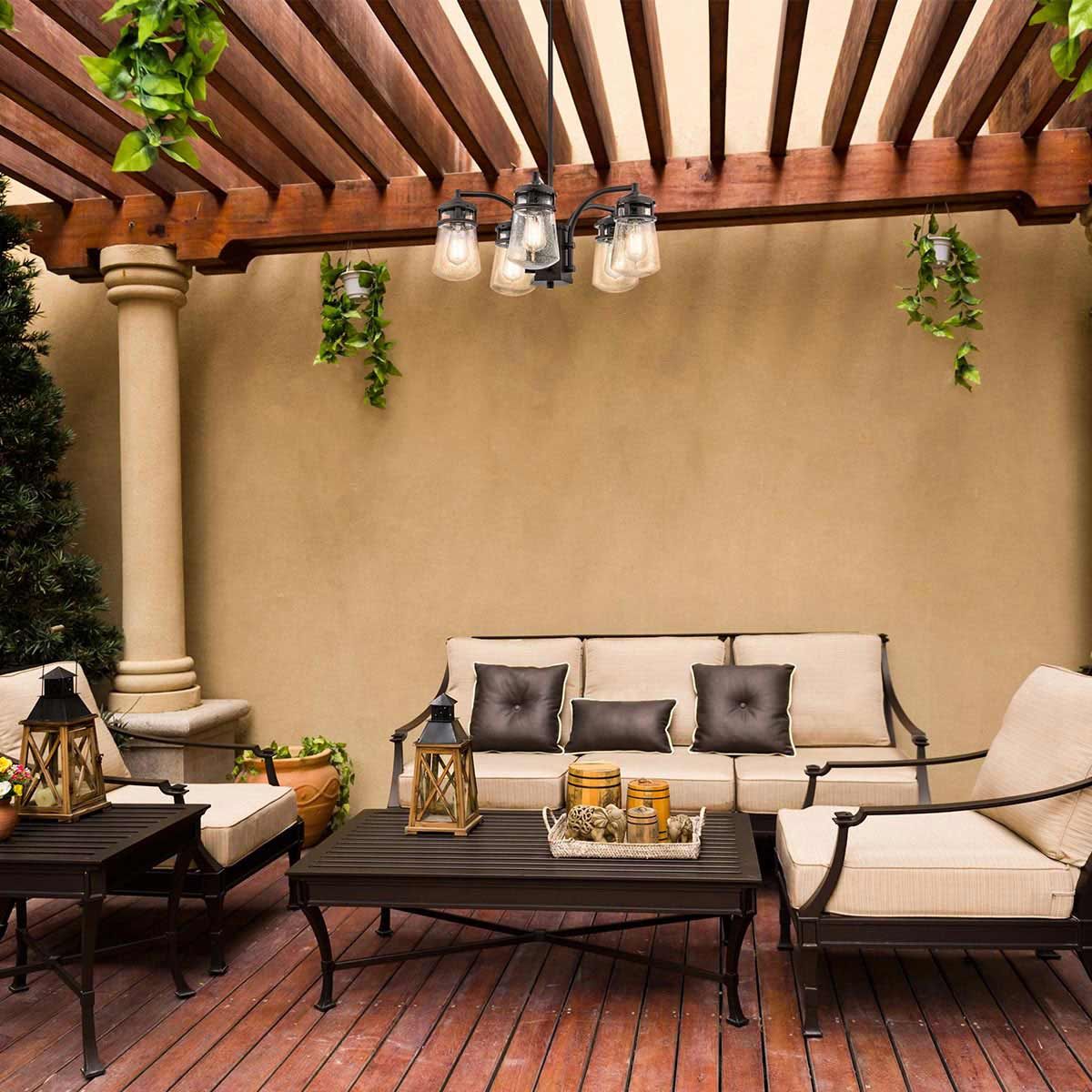 Kichler Lyndon 5 Light Outdoor Chandelier - Architectural Bronze