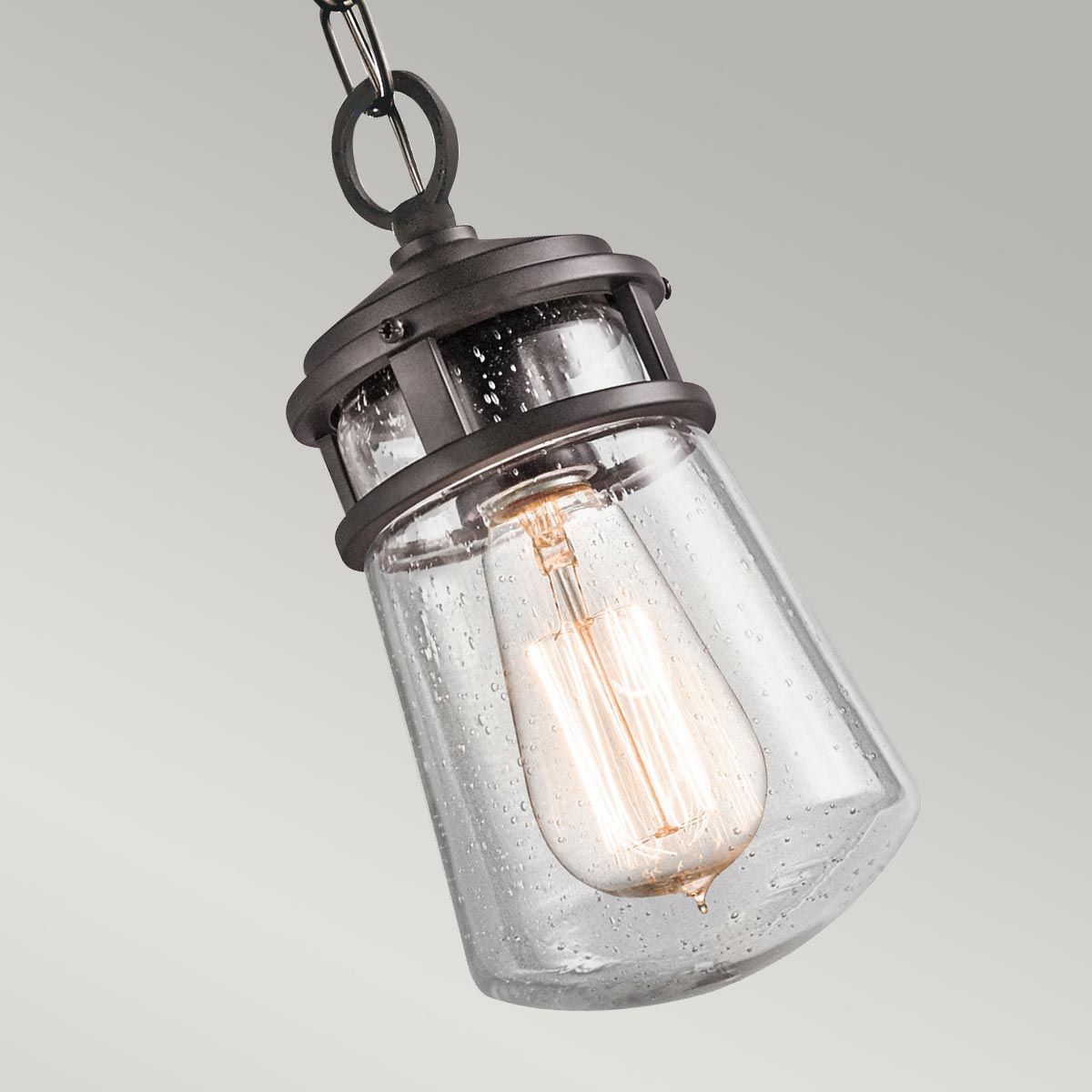 Kichler Lyndon Single Small Chain Lantern - Architectural Bronze