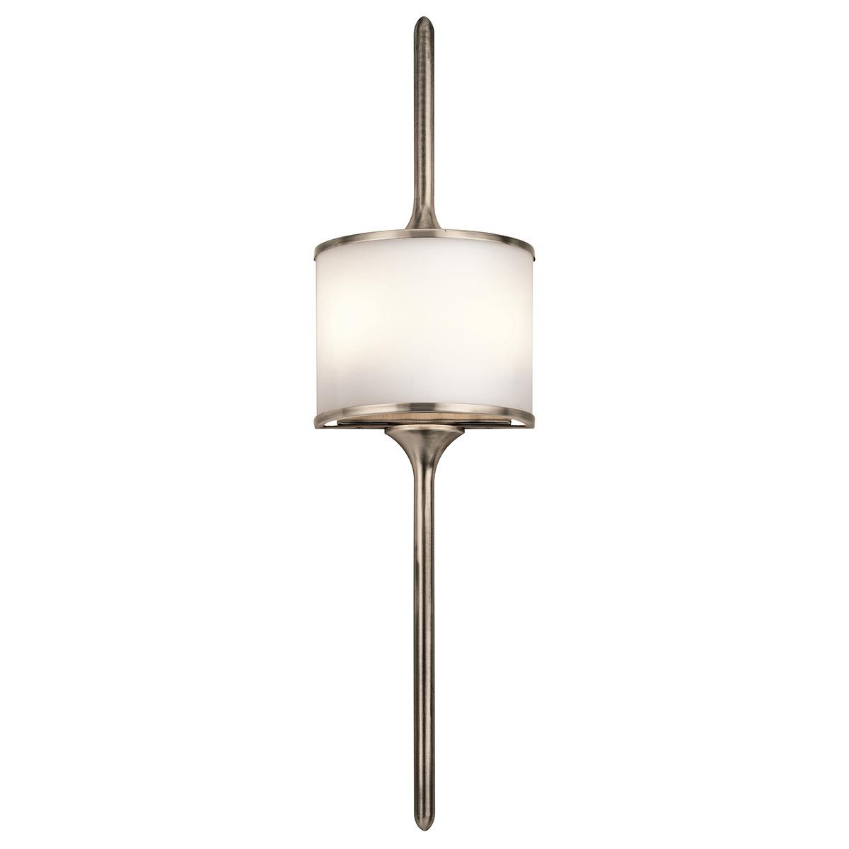 Kichler Mona 2 Light Large Bathroom Wall Light - Classic Pewter