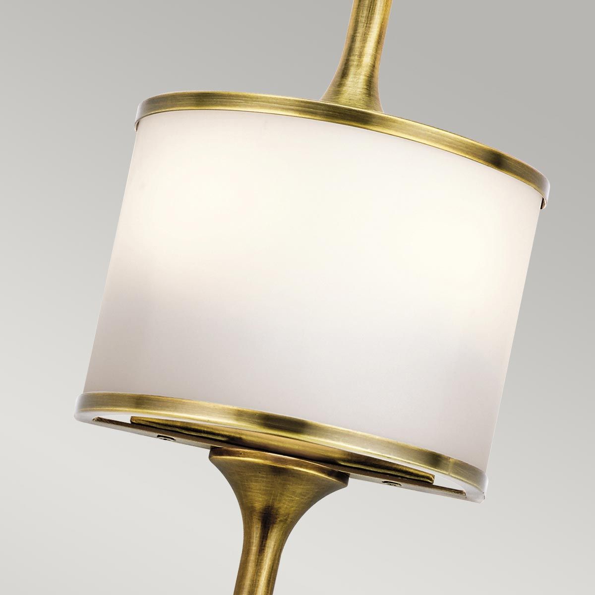 Kichler Mona 2 Light Small Bathroom Wall Light - Natural Brass