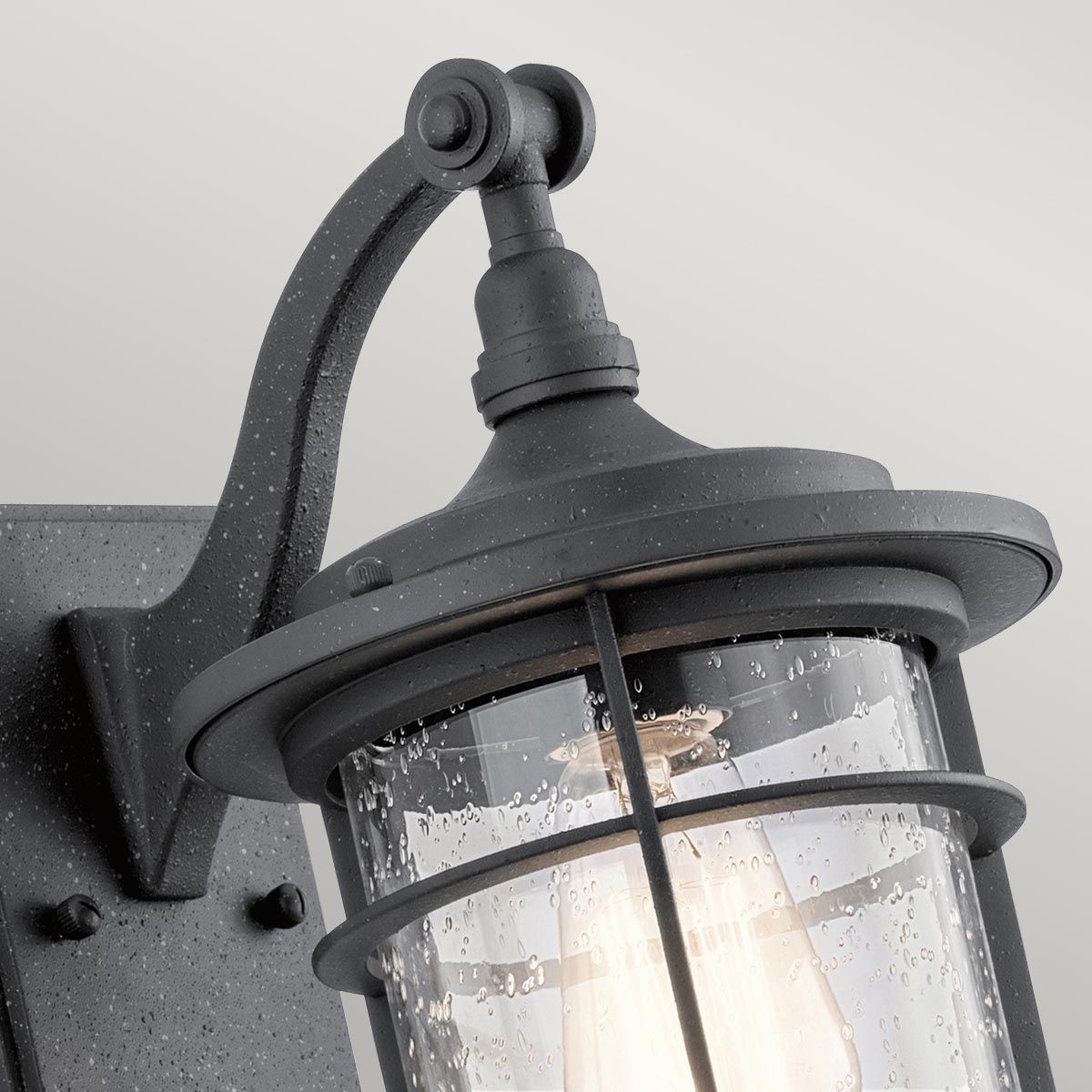 Kichler Royal Marine Single Small Wall Lantern - Distressed Black