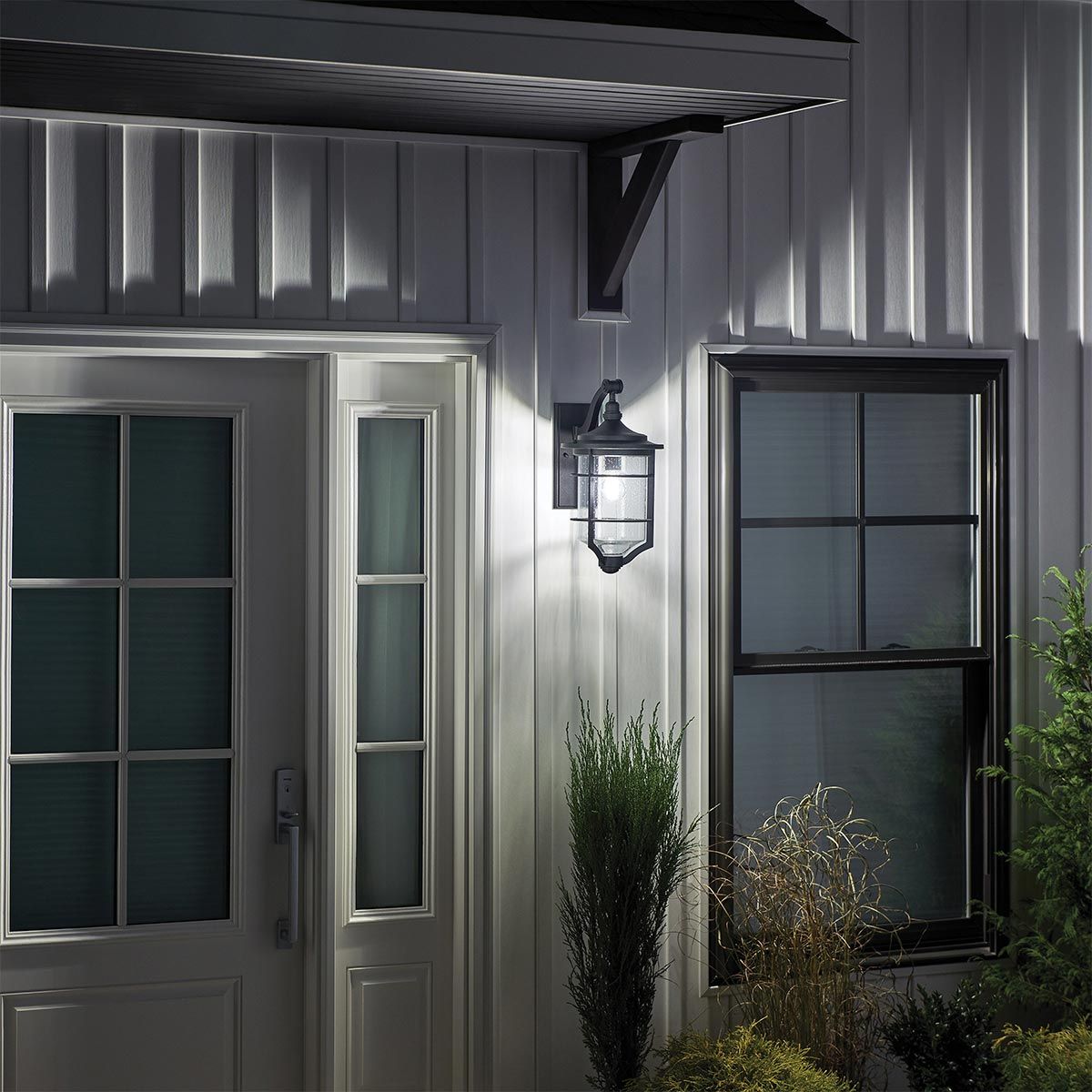 Kichler Royal Marine Single Medium Wall Lantern - Distressed Black