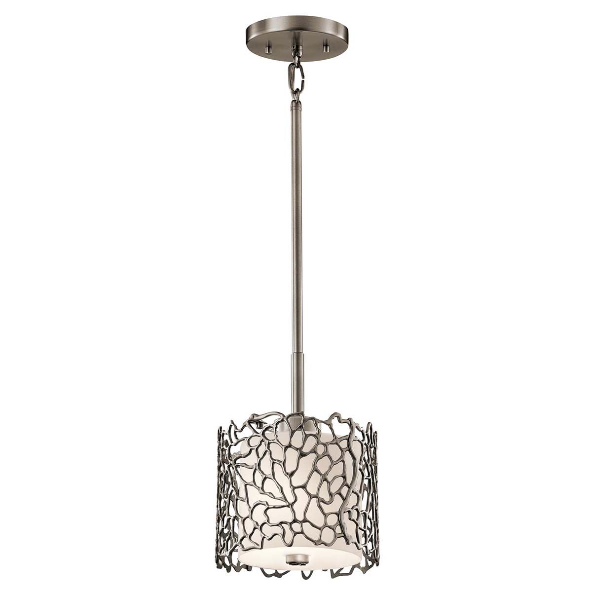 Kichler Silver Coral Single Mini Pendant - Classic Pewter