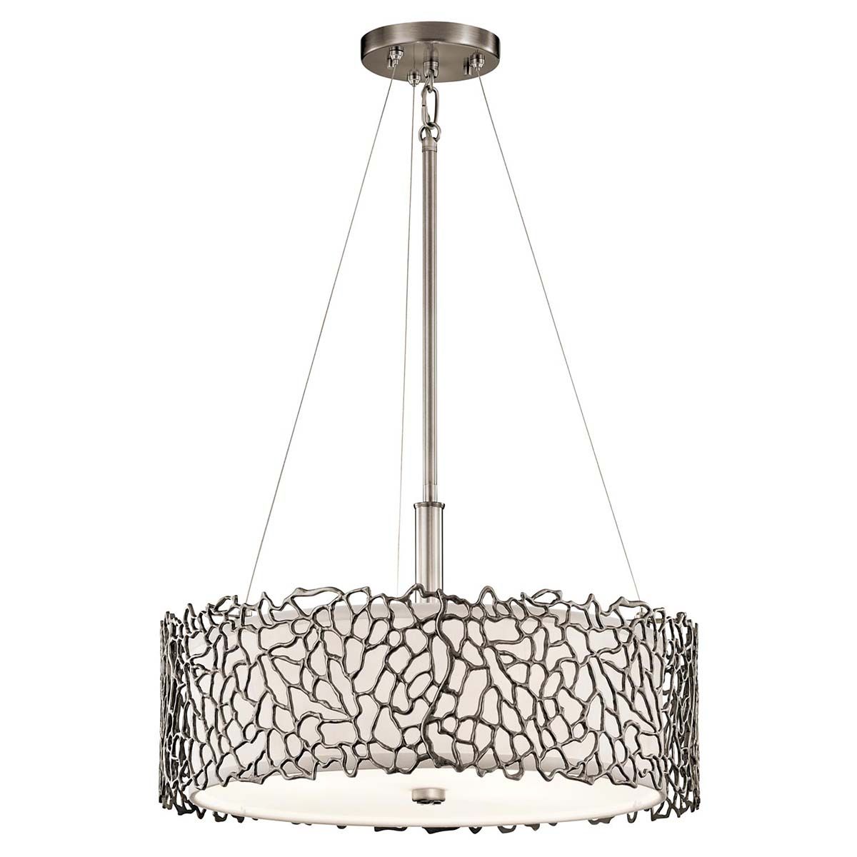 Kichler Silver Coral 3 Light Duo-Mount Pendant - Classic Pewter