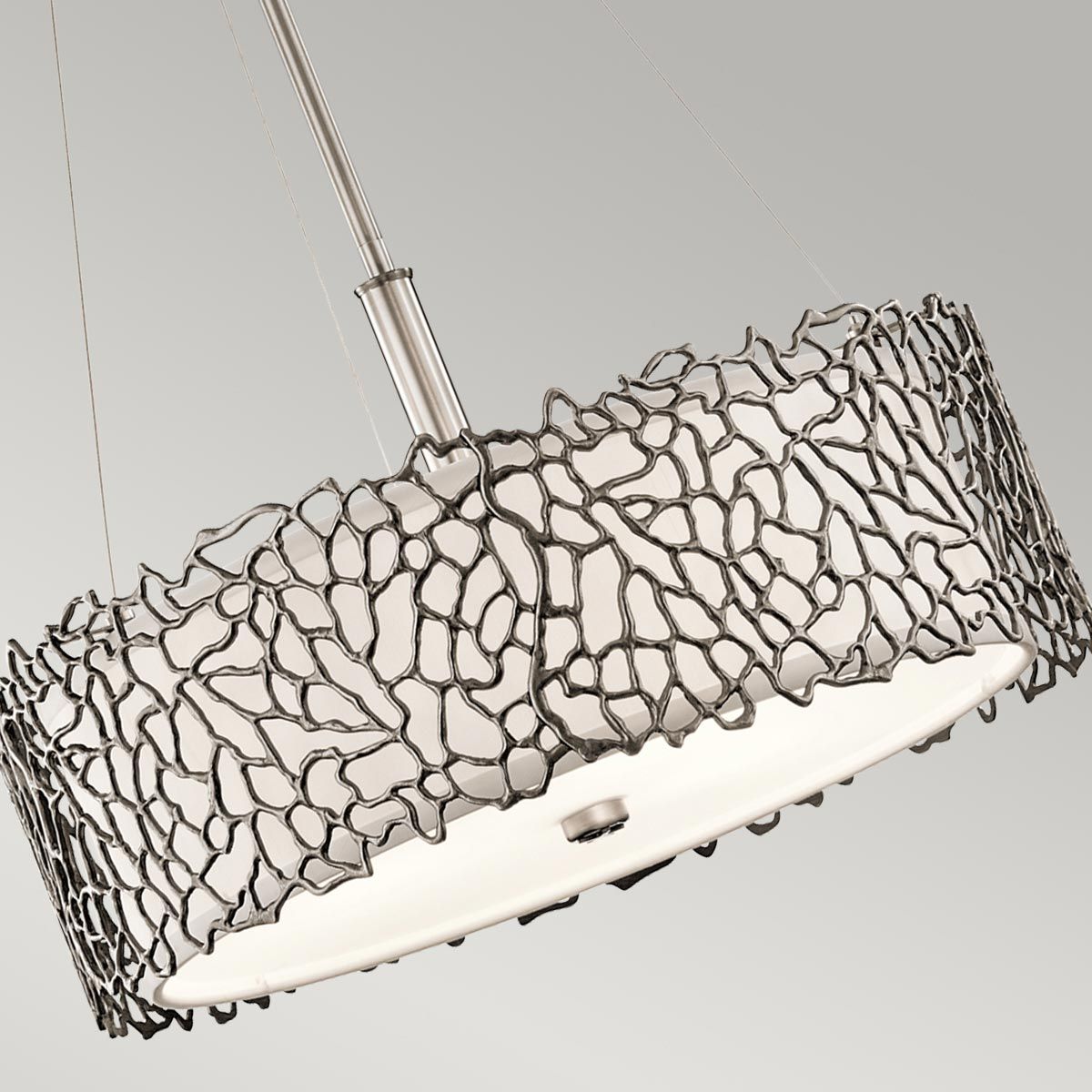 Kichler Silver Coral 3 Light Duo-Mount Pendant - Classic Pewter