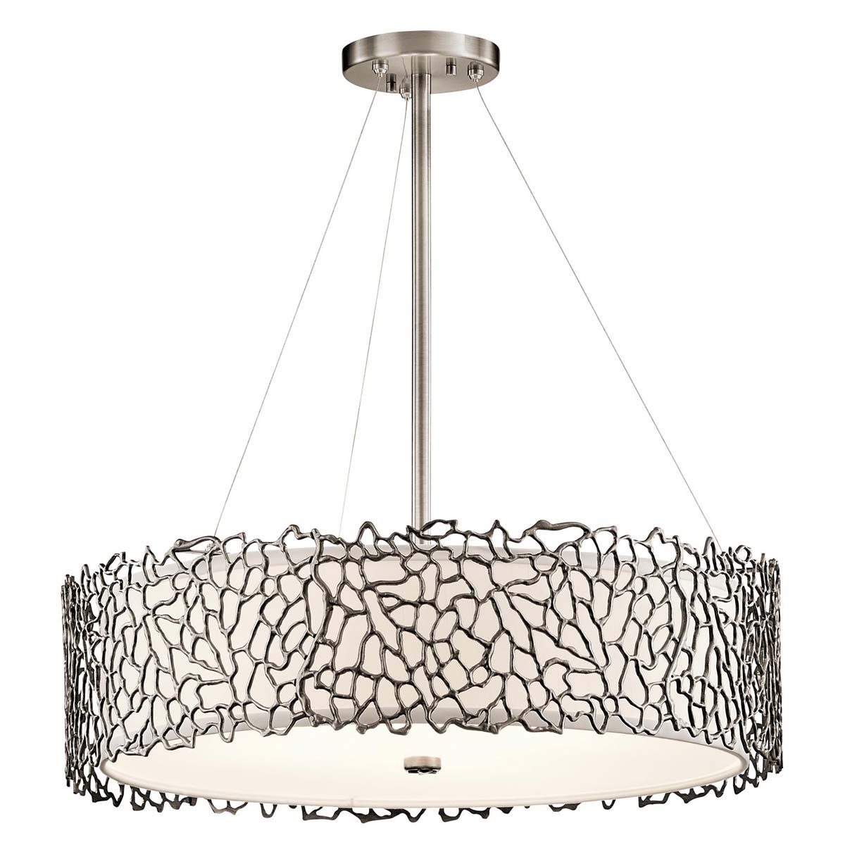 Kichler Silver Coral 4 Light Pendant - Classic Pewter
