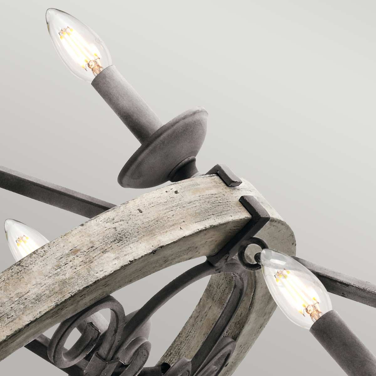 Kichler Taulbee 15 Light Chandelier - Weathered Zinc