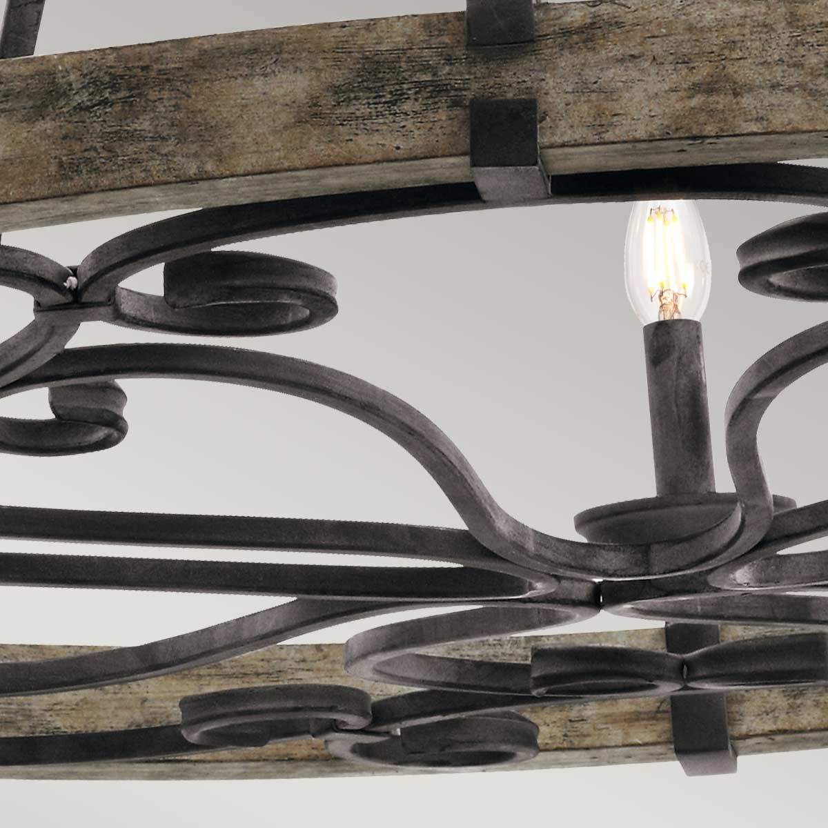Kichler Taulbee 15 Light Chandelier - Weathered Zinc