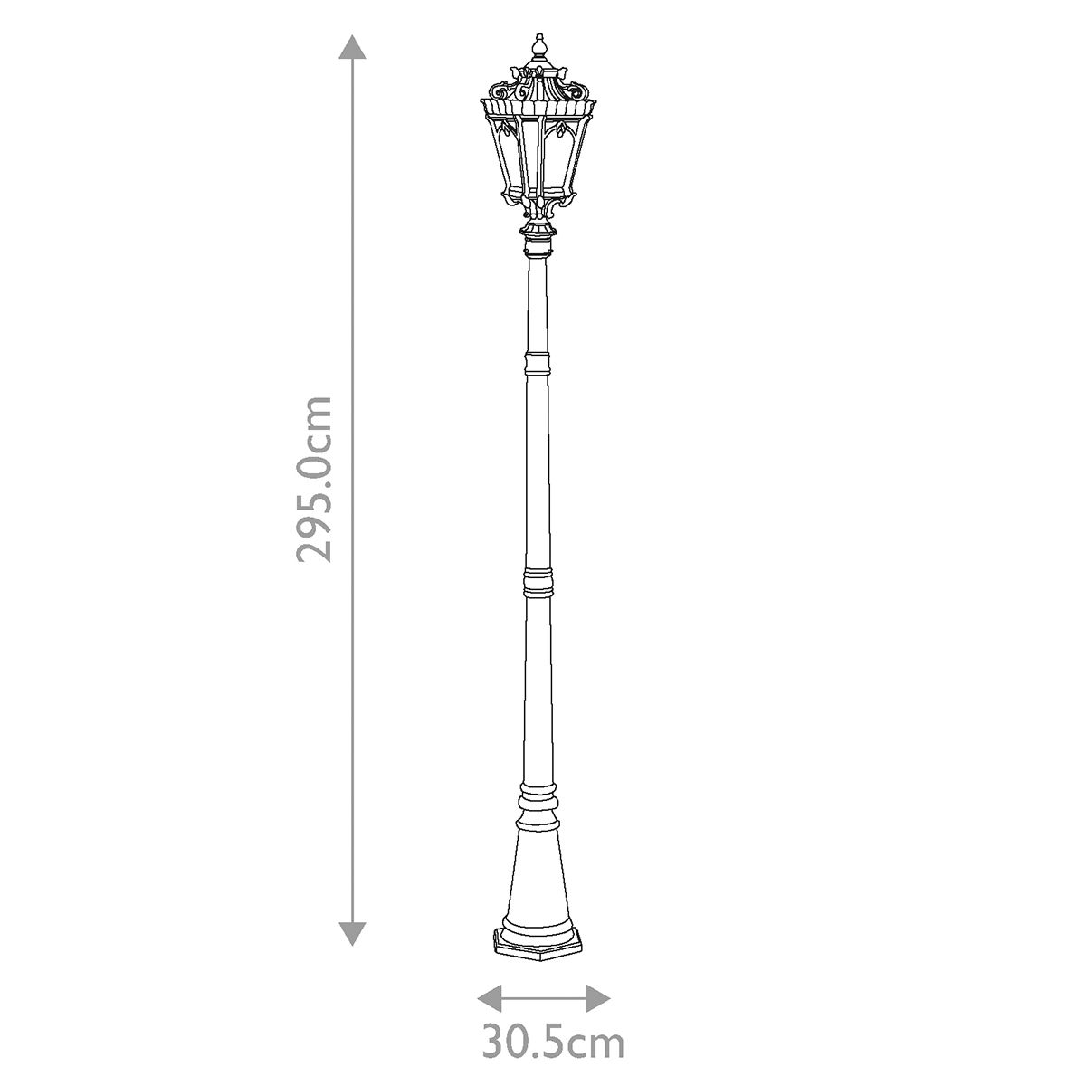 Kichler Tournai 3 Light Extra Large Lamp Post - Londonderry