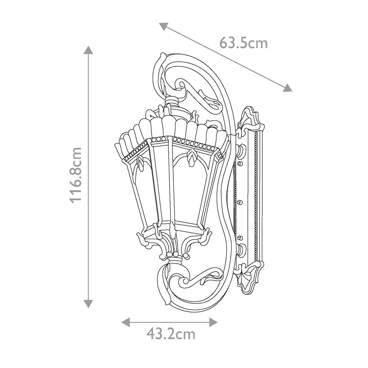 Kichler Tournai Grand 4 Light Wall Light - Londonderry
