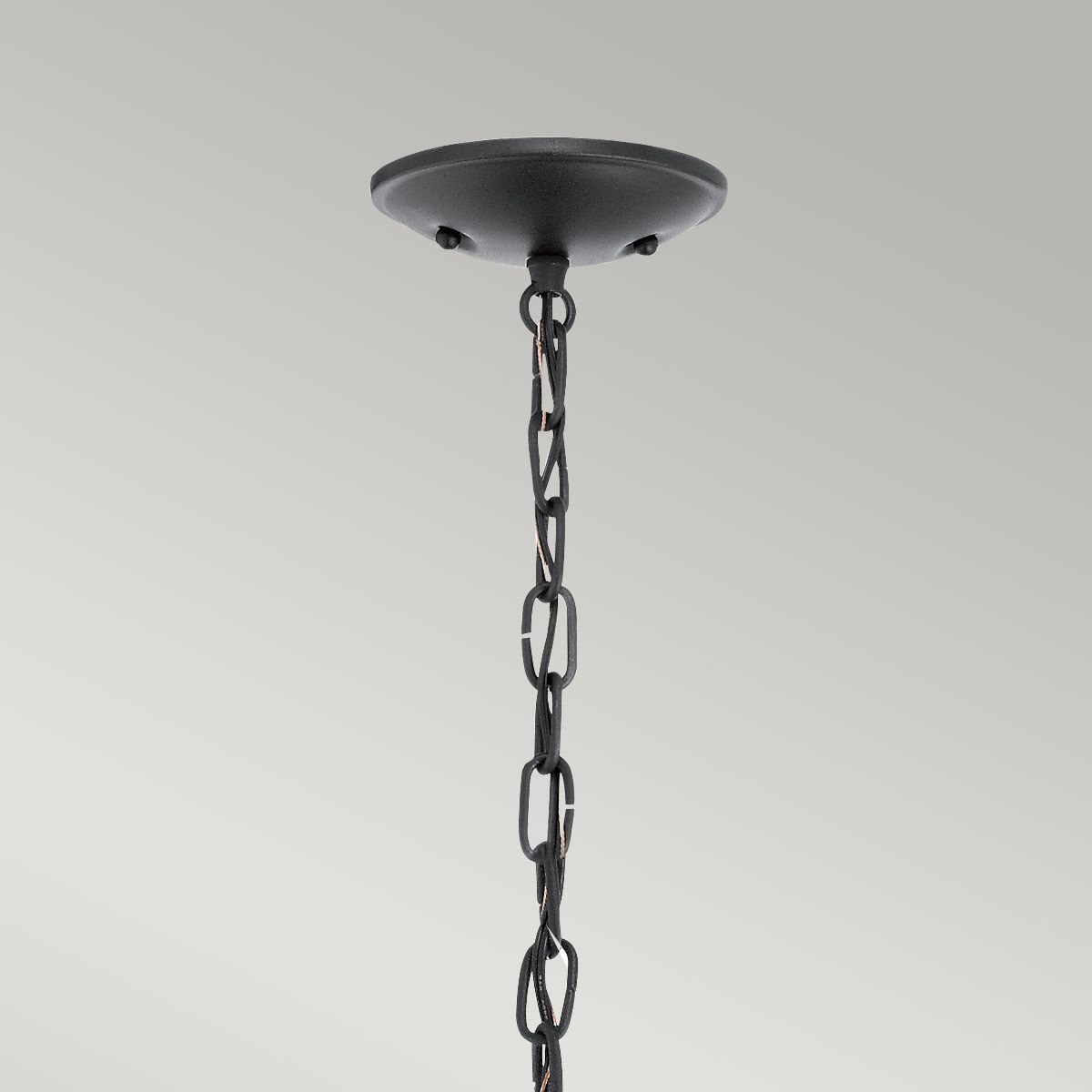 Kichler Vandalia Single Small Chain Lantern - Textured Black