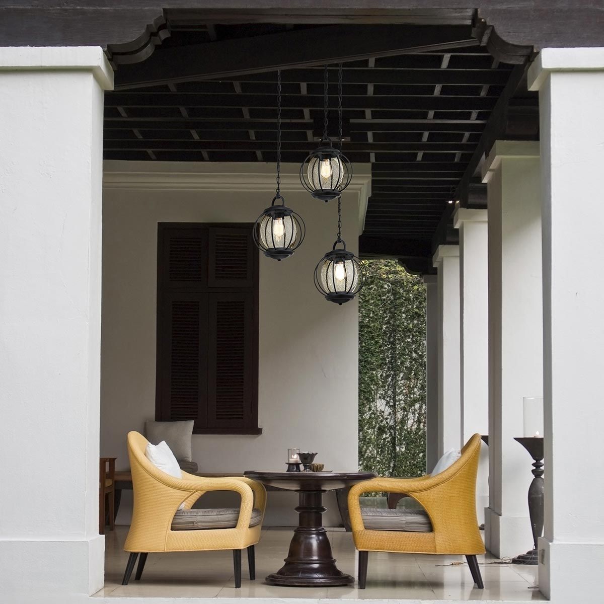 Kichler Vandalia Single Small Chain Lantern - Textured Black