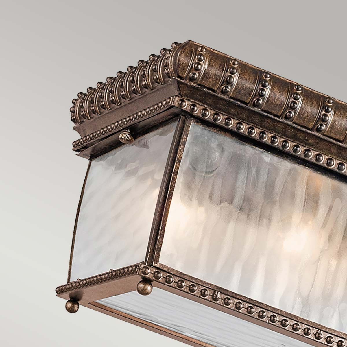 Kichler Venetian Rain 2 Light Flush Fitting - Brushed Bronze