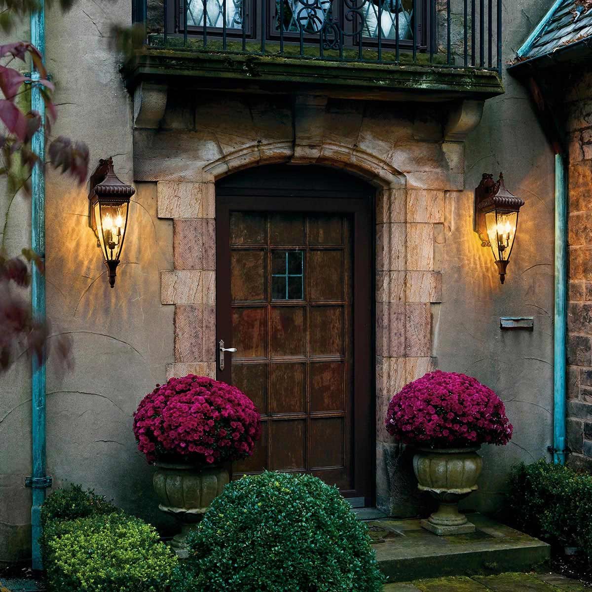 Kichler Venetian Rain 3 Light Large Wall Lantern - Brushed Bronze