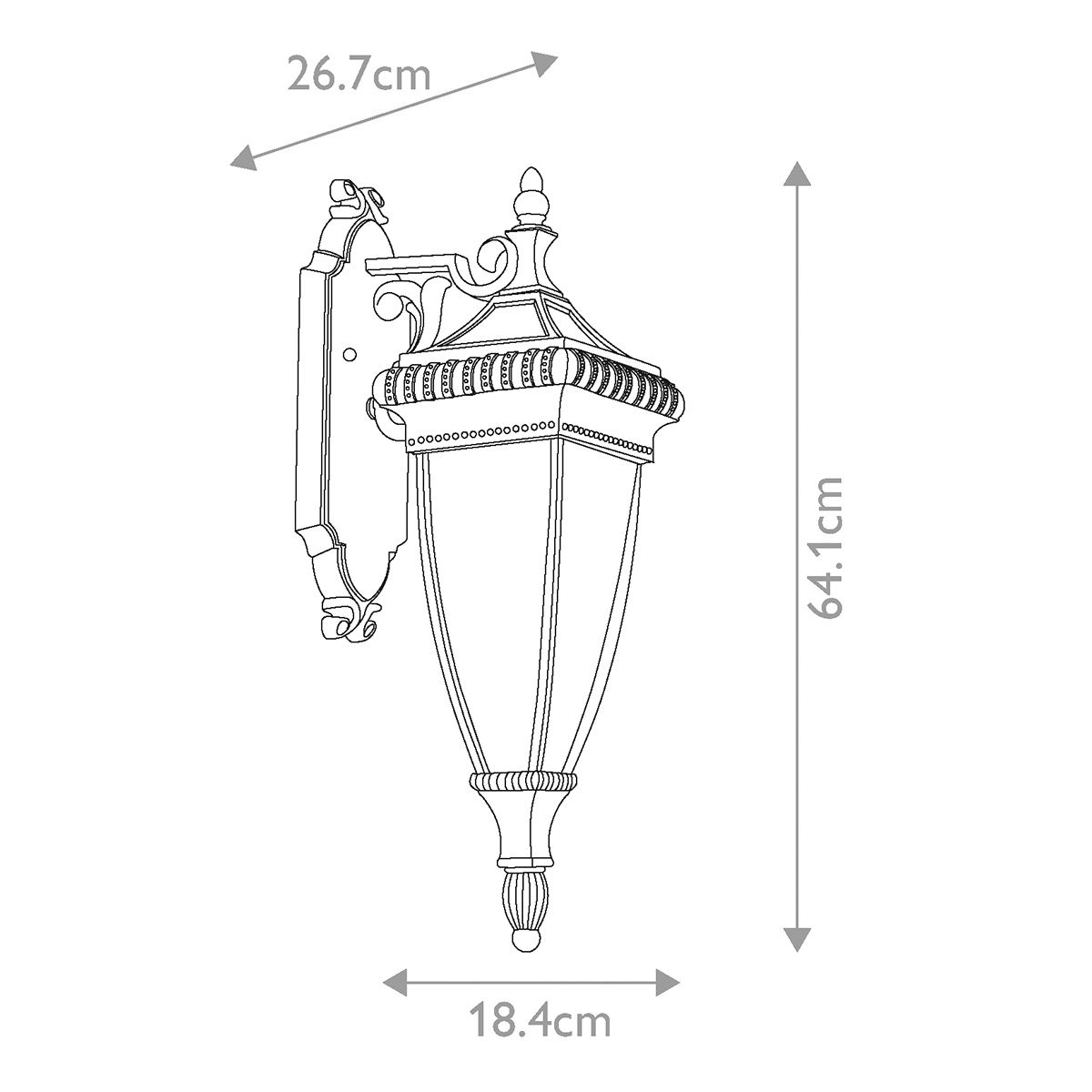 Kichler Venetian Rain 2 Light Medium Wall Lantern - Brushed Bronze