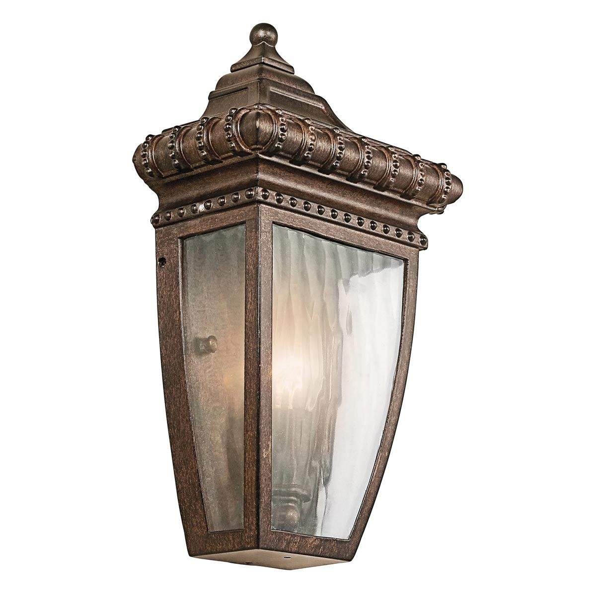 Kichler Venetian Rain Single Small Half Wall Lantern - Brushed Bronze