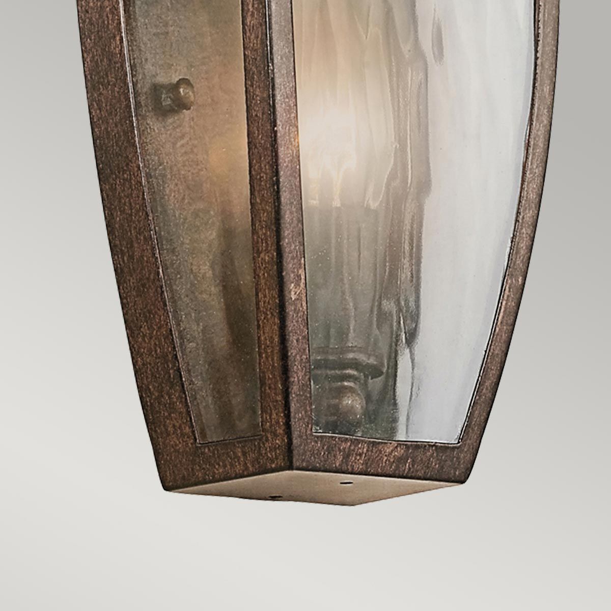 Kichler Venetian Rain Single Small Half Wall Lantern - Brushed Bronze