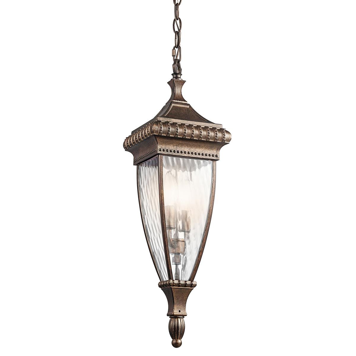 Kichler Venetian Rain 2 Light Chain Lantern - Brushed Bronze