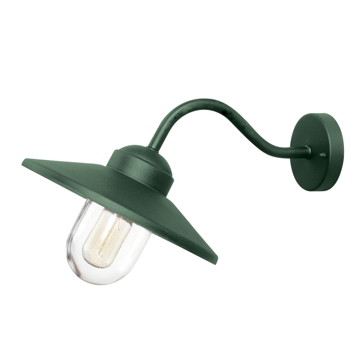 Elstead Klampenborg 1 Light Wall Lantern - Fir Green