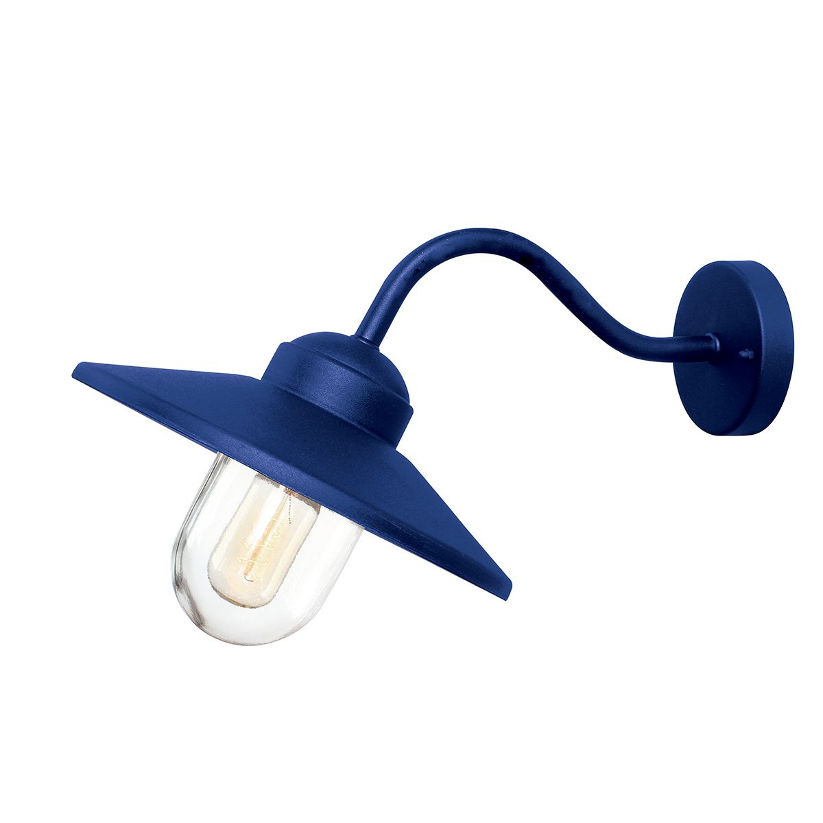 Elstead Klampenborg 1 Light Wall Lantern - Navy Blue
