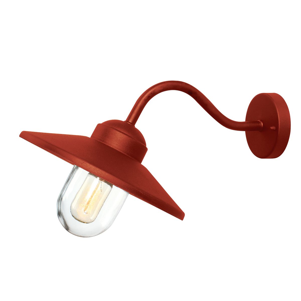Elstead Klampenborg 1 Light Wall Lantern - Oxide Red