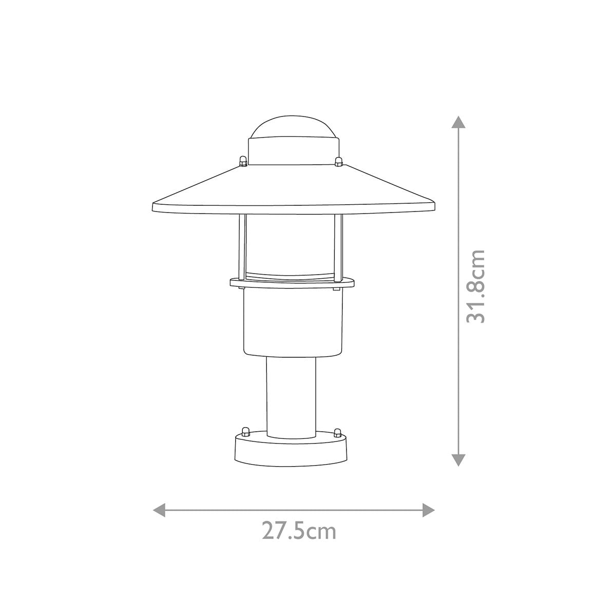 Elstead Klampenborg Single Pedestal - Silver