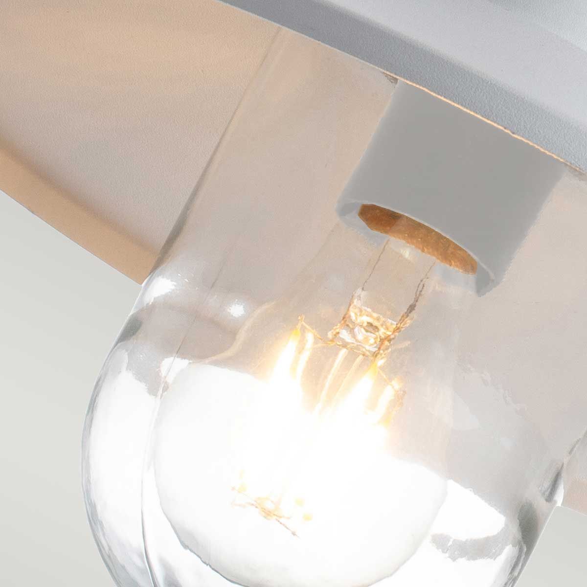 Elstead Klampenborg Single Wall Lantern with PIR - White