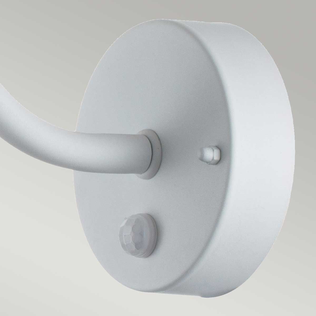 Elstead Klampenborg Single Wall Lantern with PIR - White