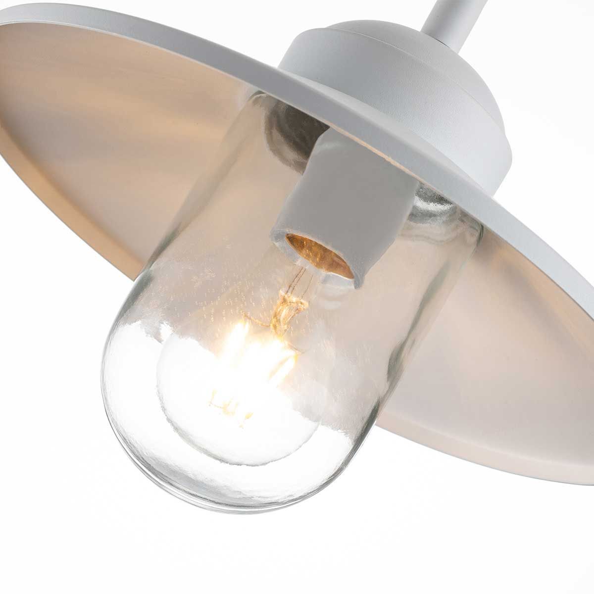 Elstead Klampenborg Single Wall Lantern - White