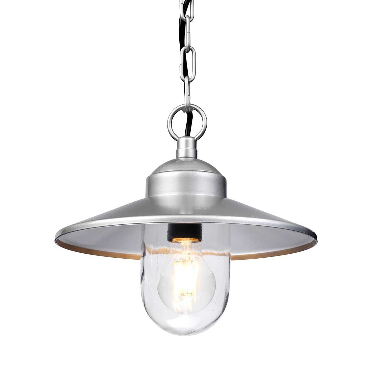Elstead Klampenborg Single Chain Lantern - Silver