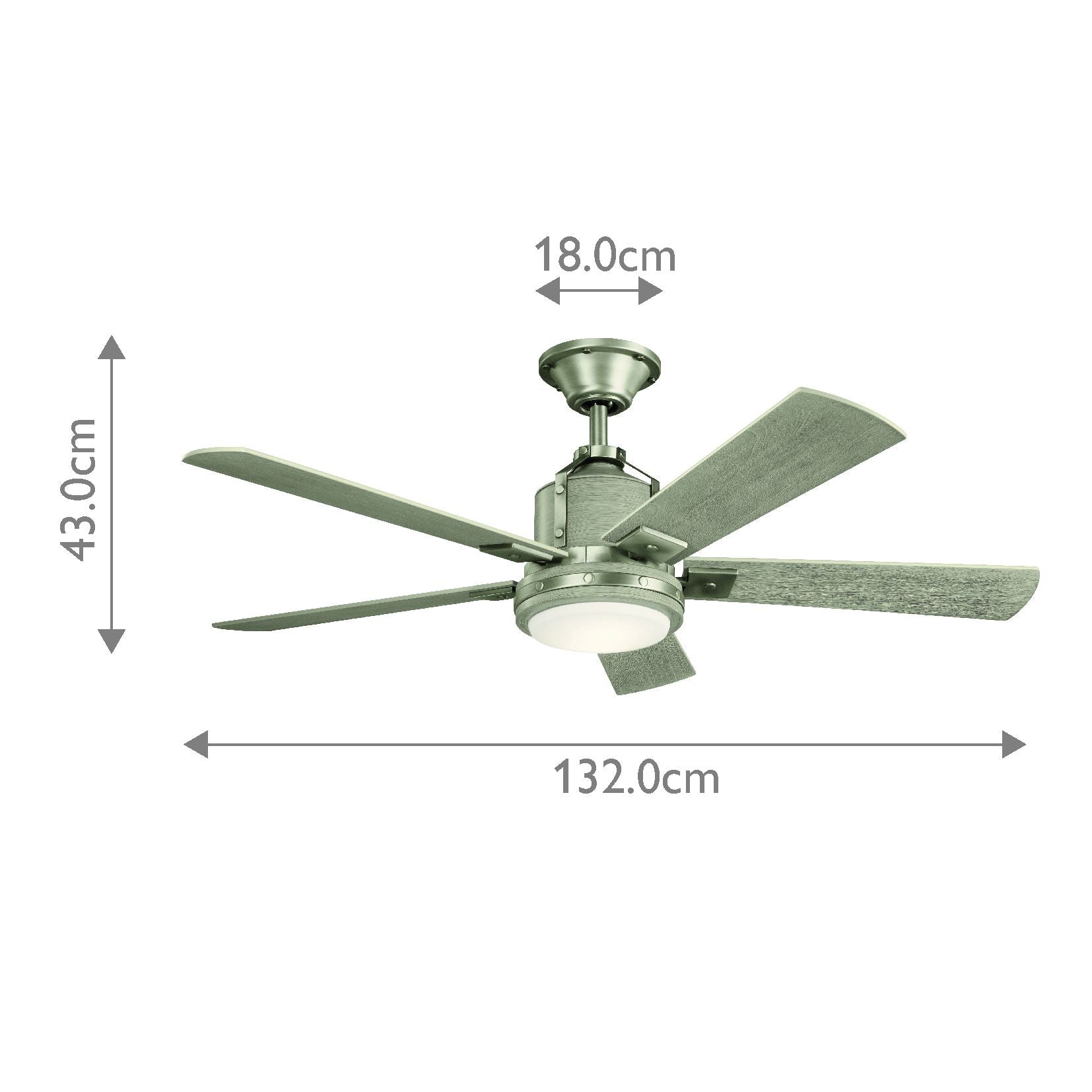 Kichler Colerne LED 52" Fan - Brushed Nickel
