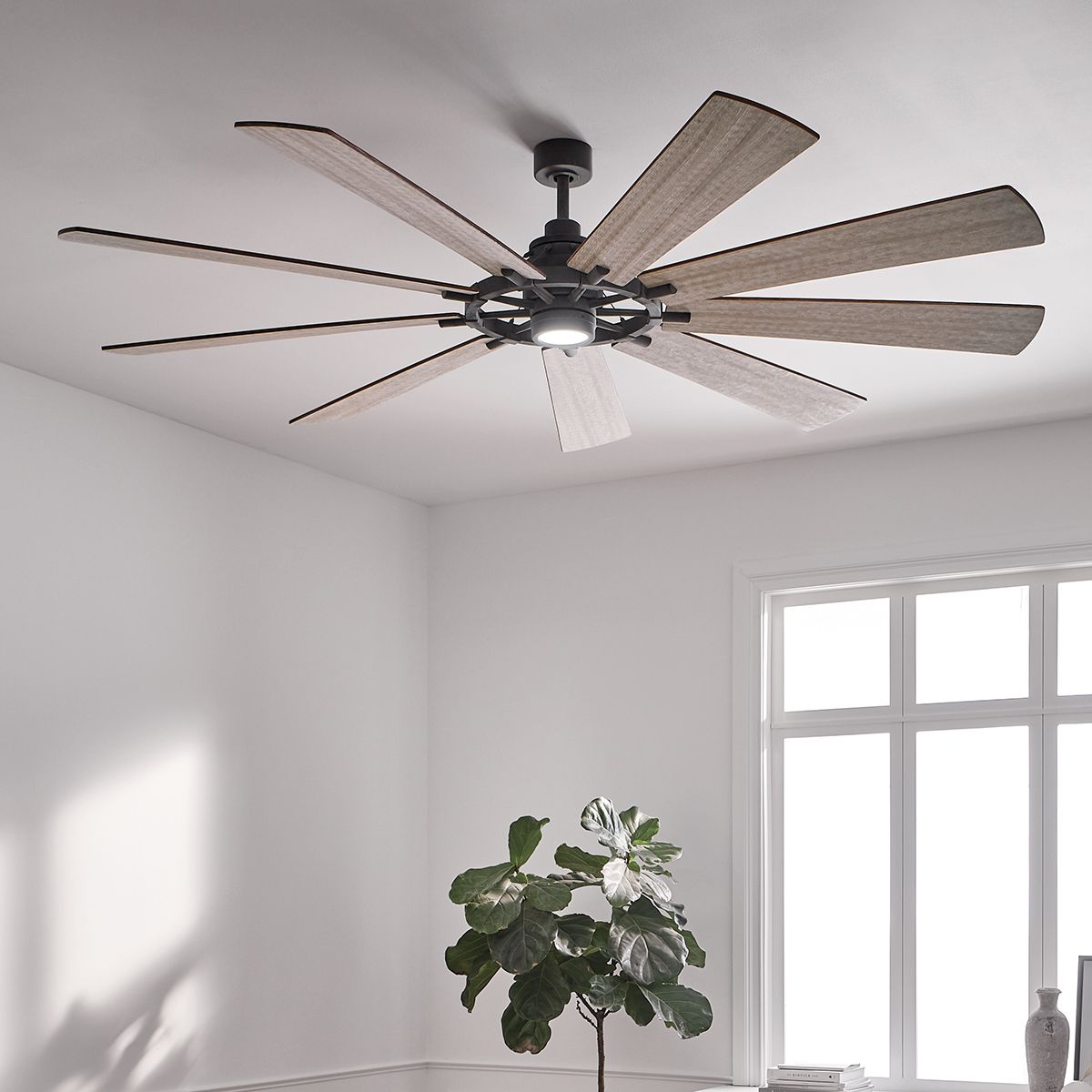 Kichler Gentry XL 85" Fan - Weathered Zinc