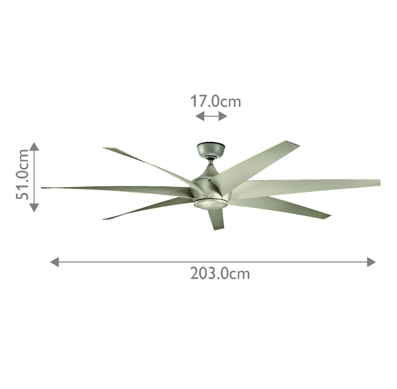 Kichler Lehr 80" Fan - Antique Satin Silver